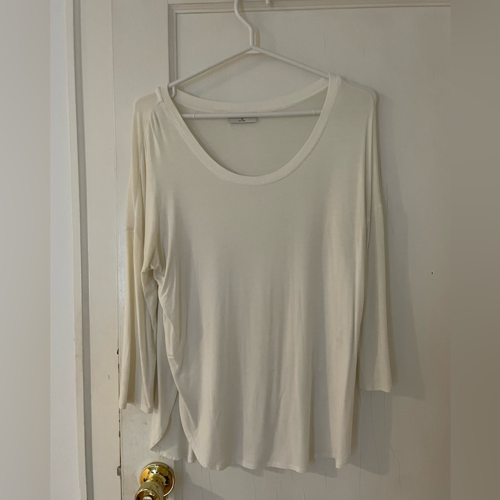 Aritzia Babaton white long sleeve top